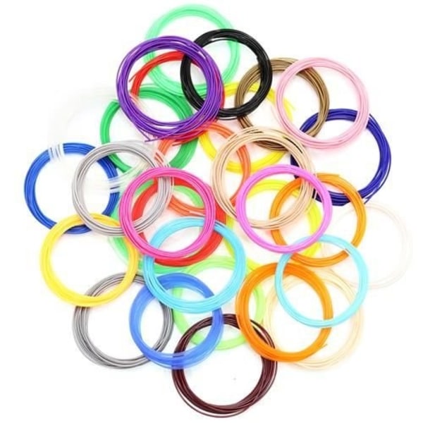 30-Pack - PLA Filament till 3D printer - 1,75mm x 5m multifärg