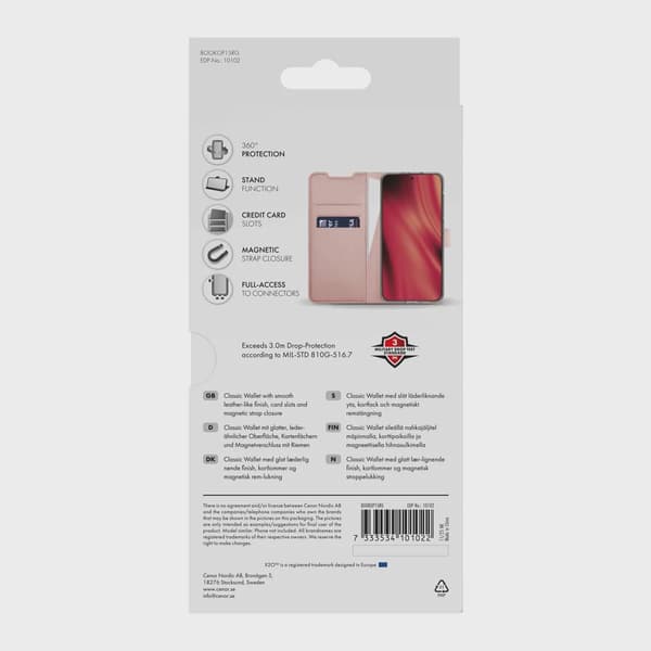 X2O Classic Wallet Plånboksfodral OnePlus 15 Rose Gold
