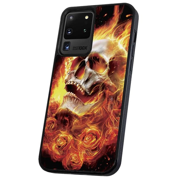 Samsung Galaxy S20 Ultra - Cover/Mobilcover Burning Skull
