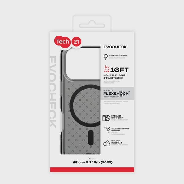 Tech21 Evo Check MagSafe iPhone 18 Pro/17 Pro Rök/Svart