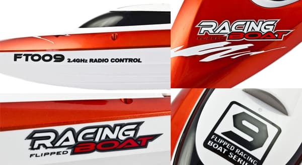 Radiostyrd Racing Båt / RC Motorbåt - FT009 Red