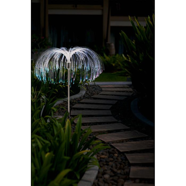 Have-lampe Solcelle - Fiberoptisk Lampe Multicolor