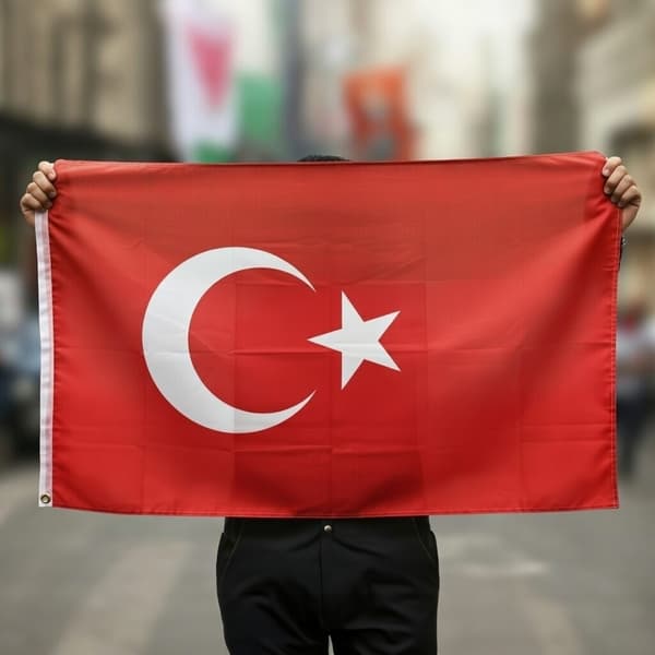 Tyrkia Flagget - 150 x 90 cm