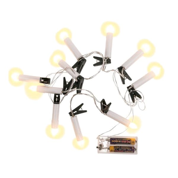 LED-ljusslinga / Ljusslinga med Timer - 10 st. Lampor Varm vit