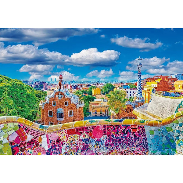 Güell Park i Barcelona - 1000-bitars pussel av Clementoni