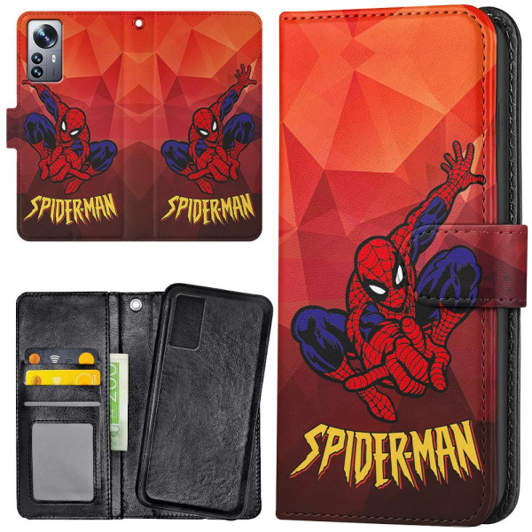 Xiaomi 12 Pro - Lommebok Deksel Spider-Man