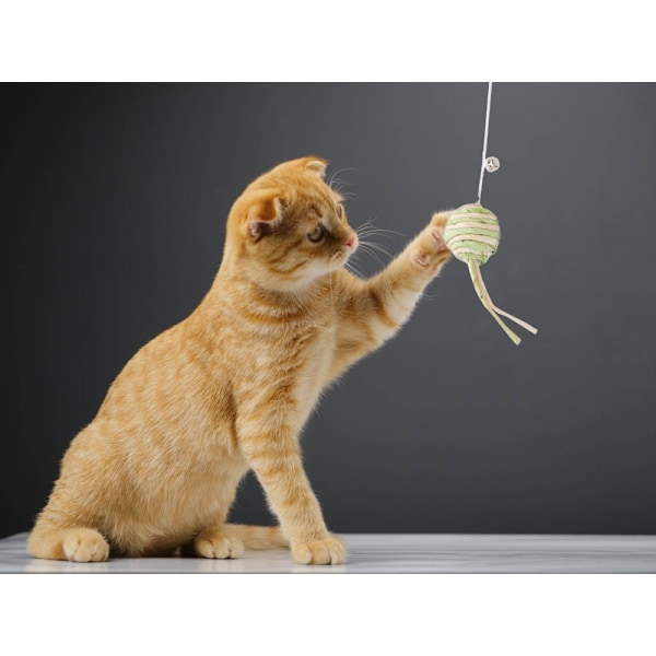 Kattleksak på Pinne - Boll & Bjällra - Leksak för Katt