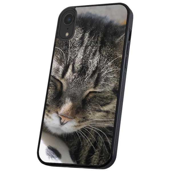 iPhone XR - Deksel/Mobildeksel Sovende Katt Multicolor