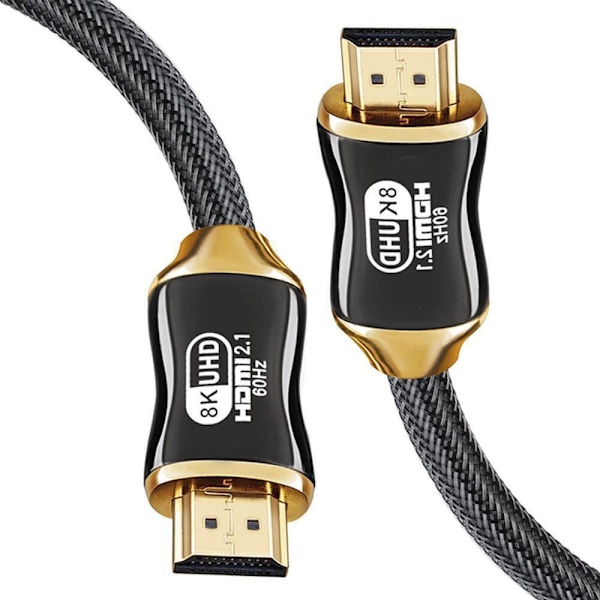 2m HDMI 2.1 Kabel - Ultra HD 8K - Guldpläterad