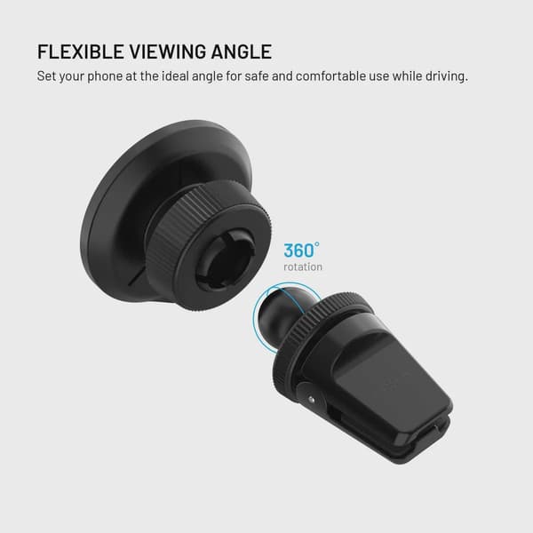 FIXED MagRound3 25W QI2.2 Telefonhållare för ventilationsgaller