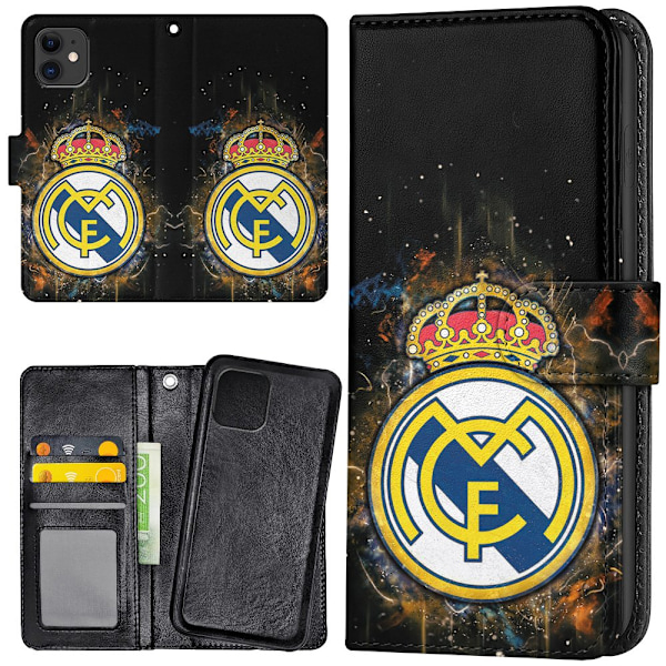 iPhone 12 Mini - Plånboksfodral/Skal Real Madrid