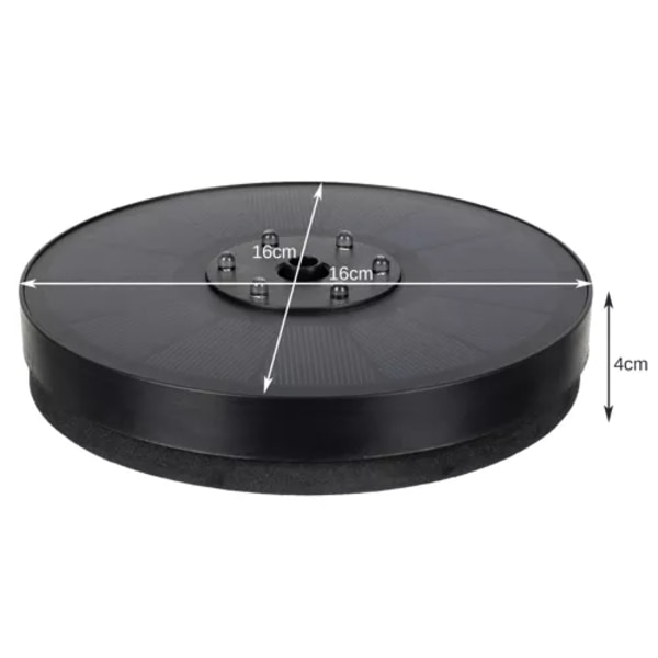 Fontän med Batteri & LED - Solcellsfontän / Vattenfontän - Solcell