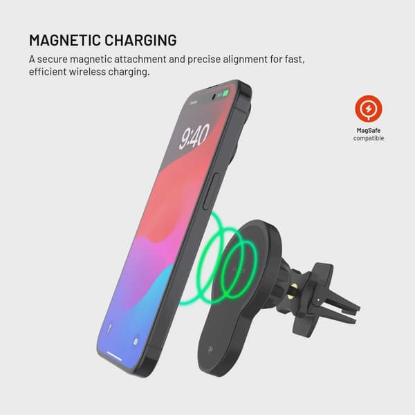 FIXED MagClick2 15W QI2 Telefonhållare för ventilationsgaller
