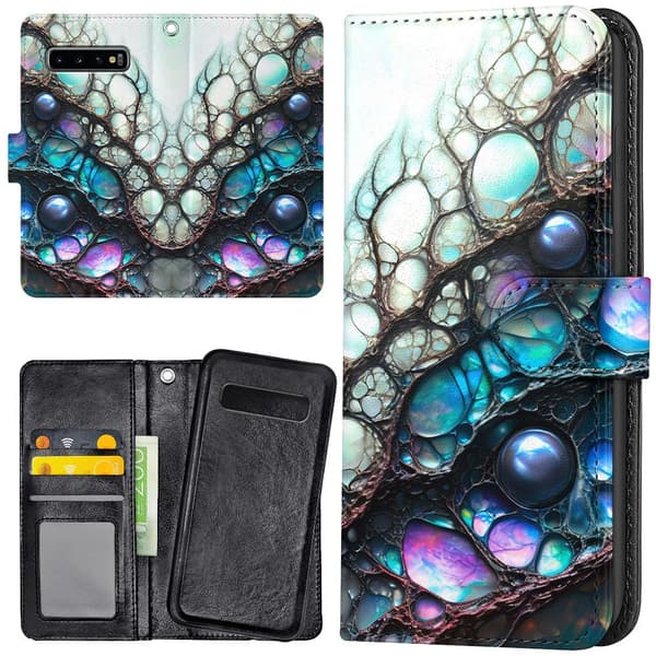 Samsung Galaxy S10 - Lommebok Deksel Psychedelic