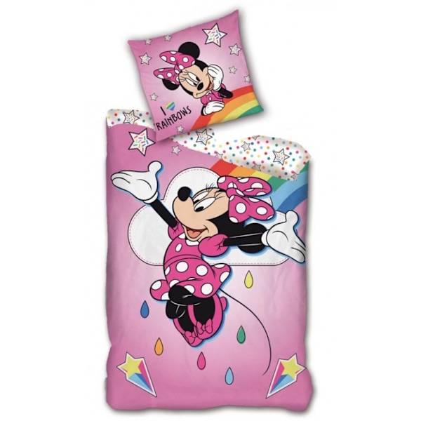 Disney Mimmi Pigg Regnbågar Sängkläder Överkast 140×200cm, 63×63 cm Mikrofiber
