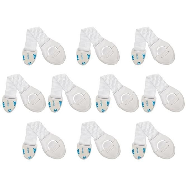10-Pack - Lås / Barnlås för Luckor - Barnsäkerhet White