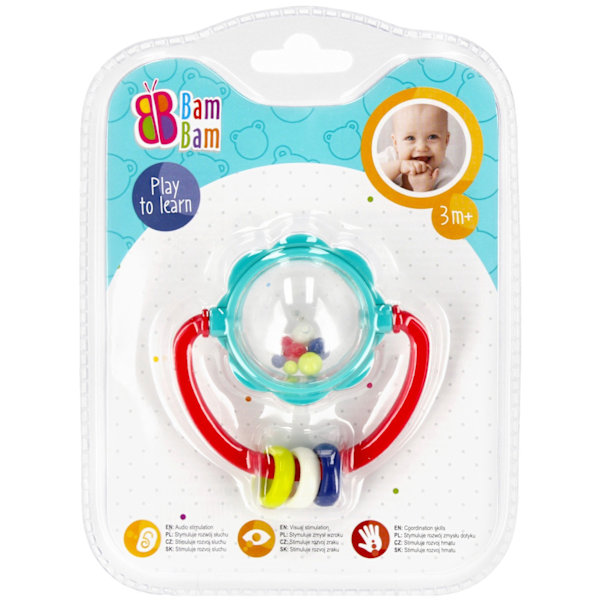 Färgglad babyrassel