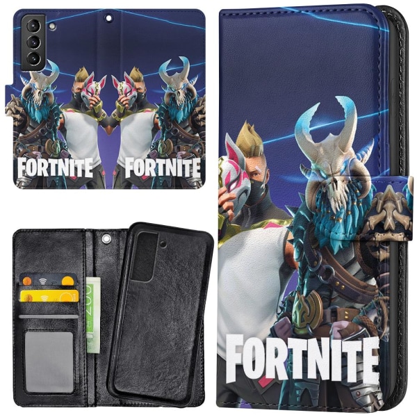 Samsung Galaxy S21 Plus - Plånboksfodral/Skal Fortnite multifärg