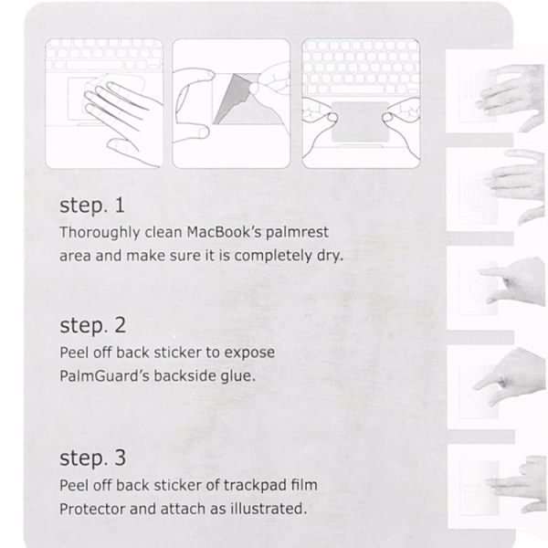 2-Pak -Touchpad Beskyttelse til MacBook Pro 13-Værner mod Ridser Transparent