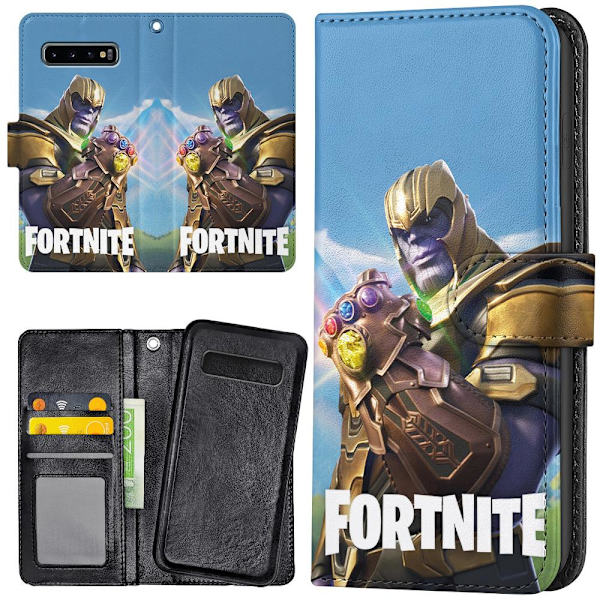 Samsung Galaxy S10 Plus - Plånboksfodral/Skal Fortnite