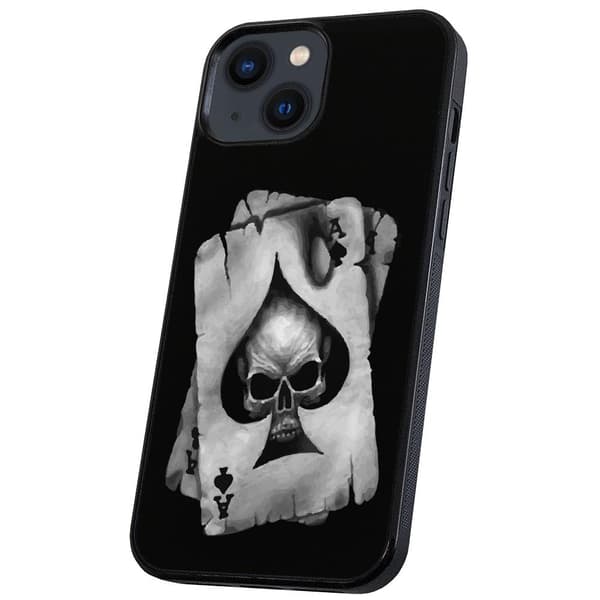 iPhone 14 - Cover/Mobilcover Dødningehoved Kortspil