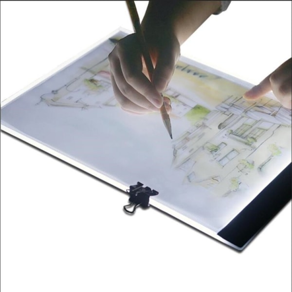 A4 LED Tegneplade - Lysbord / Lysplade – Bærbar White