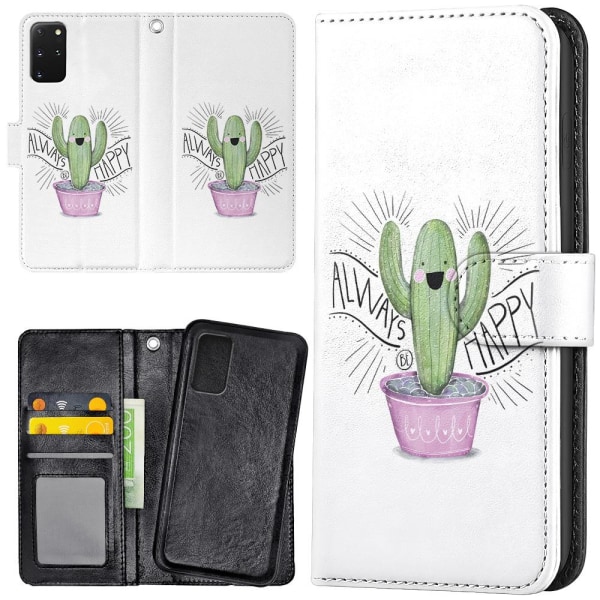 Samsung Galaxy S20 FE - Lommebok Deksel Happy Cactus Multicolor