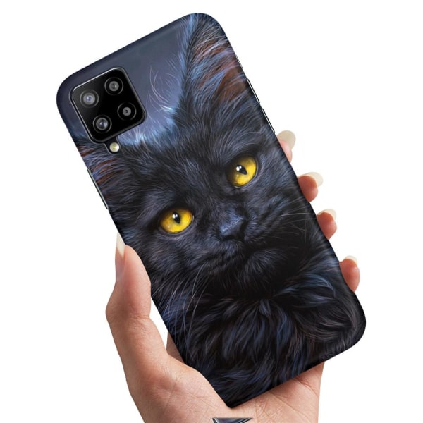 Samsung Galaxy A12 - Kuoret/Suojakuori Musta Kissa