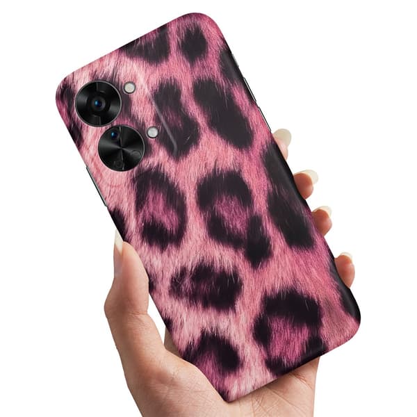 Deksel / Mobildeksel til OnePlus Nord 2T - Pink Leopard