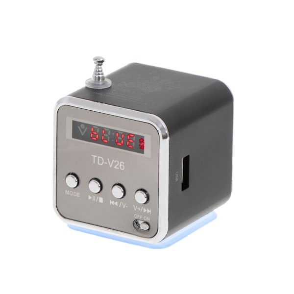 Uppladdningsbar bärbar radio med Bluetooth LCD-högtalare TD-V26