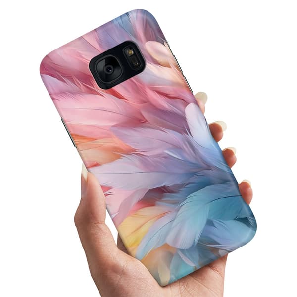 Deksel / Mobildeksel til Samsung Galaxy S7 - Feathers