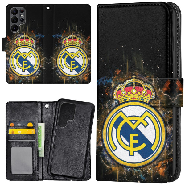 Samsung Galaxy S22 Ultra - Plånboksfodral/Skal Real Madrid