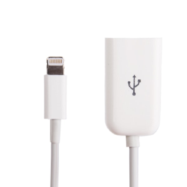iPhone Adapter til USB - USB 2.0 Hunn til Lightning - OTG White