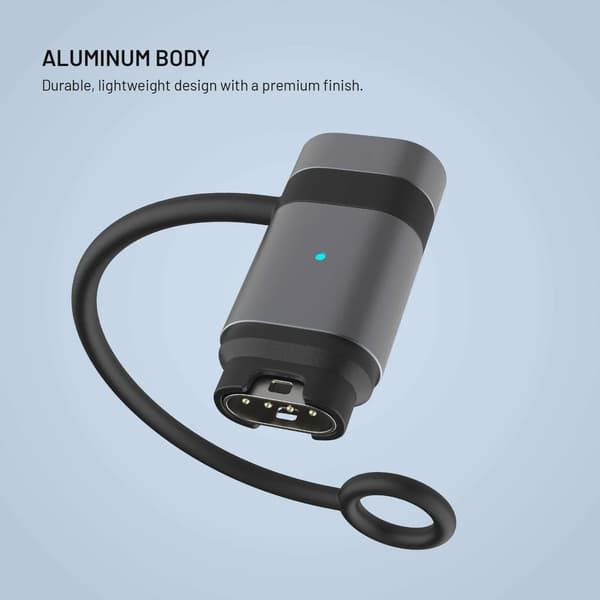 FIXED USB-C Laddningadapter för Garmin Smartwatch Svart