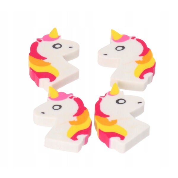 4 kpl - Eraser Unicorn / Eraser - Mini Multicolor