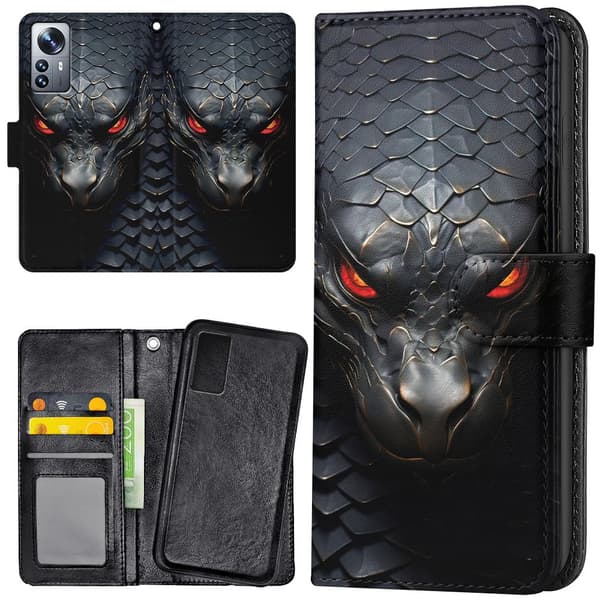 Xiaomi 12 Pro - Plånboksfodral/Skal Snake