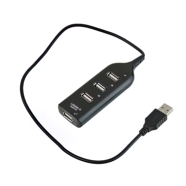 USB 2.0-Hub til 4 Porte Black