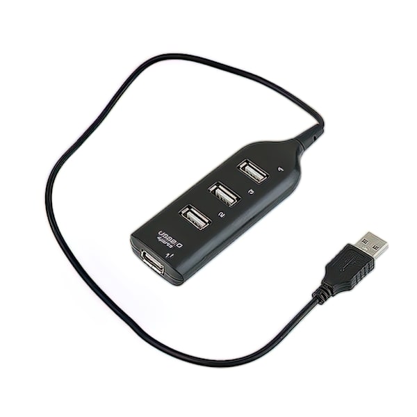 USB 2.0-Hubi 4 Portille Black