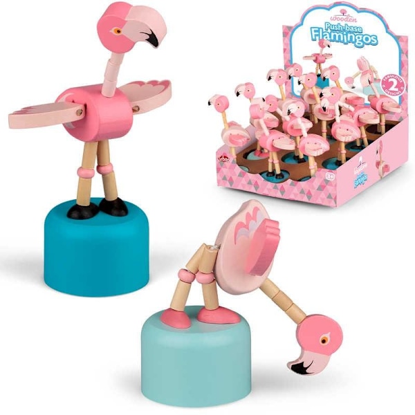 Träleksak Flamingo - Bobble Rosa