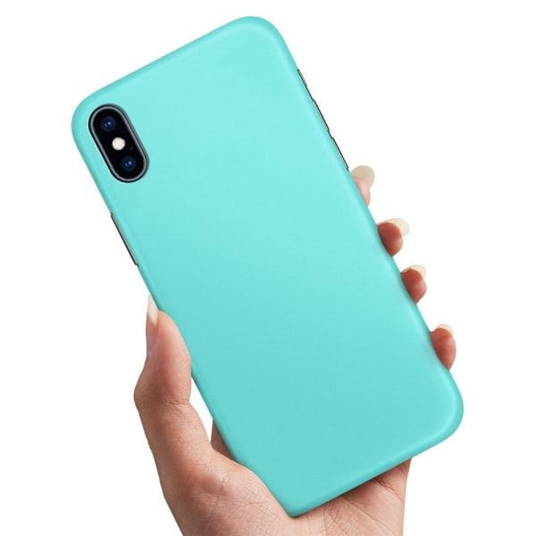 iPhone X/XS - Cover/Mobilcover Turkis Turquoise