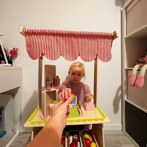 Fruktstånd i Trä för Barn - Leksak