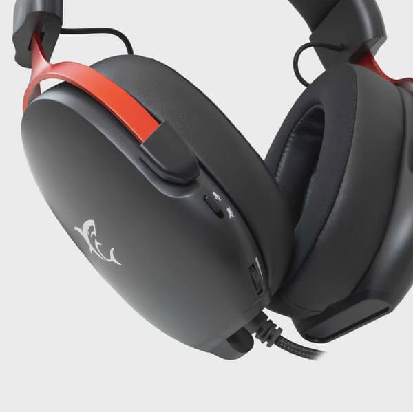 White Shark FOX Over-Ear Gaming Headset Svart/Röd