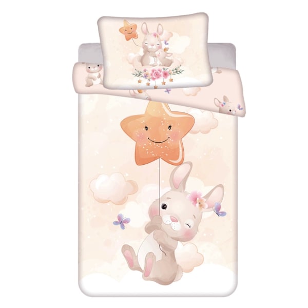 Barnsängkläder Bunny Star 100x135 cm, 40x60 cm