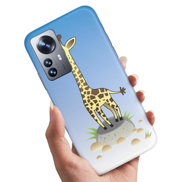 Xiaomi 12 Pro - Cover/Mobilcover Tegnet Giraf Multicolor