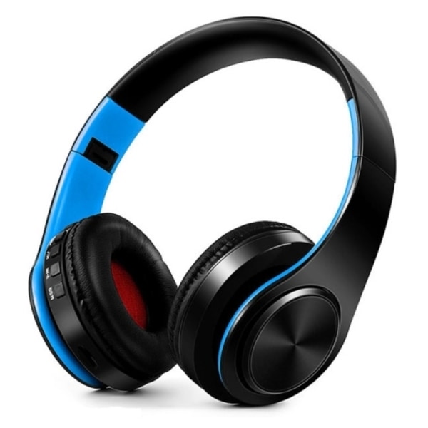 LPT660 Bluetooth-hodetelefoner - Mikrofon & TF-kort - Svart/Blå Multicolor