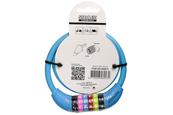 Kabel-/kombinationslås 10×650 mm mix