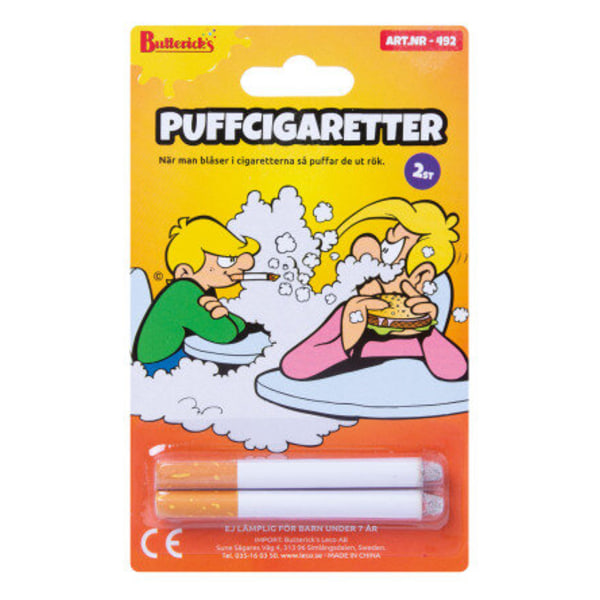 2-Pack - Puff sigaretter / Sigaretter med røyk - Falske Multicolor