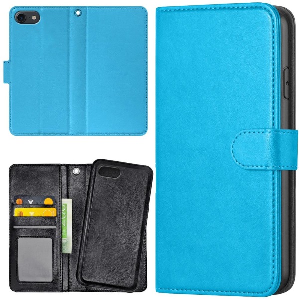 iPhone 7/8/SE - Plånboksfodral/Skal Ljusblå Ljusblå