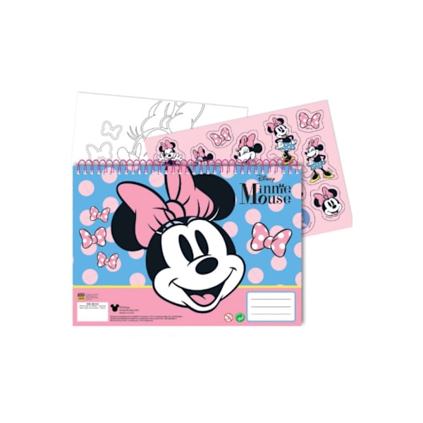 Disney Minnie A4 spiral skissblock med 40 ark och klistermärken