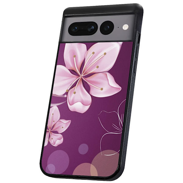 Google Pixel 7A - Deksel/Mobildeksel Hvit Blomst